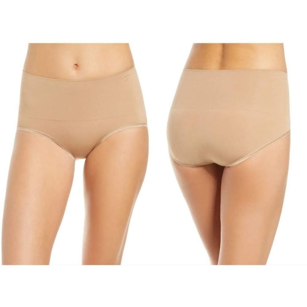 Yummie Ultralight Seamless Shaping Briefs Almond Light Beige M/L Med-Lar NWOT